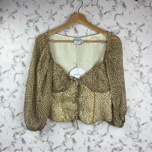 NWT Princess Polly Leopard Blouse